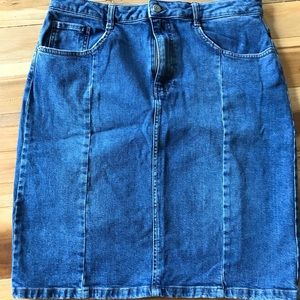Pilcro blue jean skirt